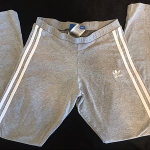 grey 3 stripped adida leggings